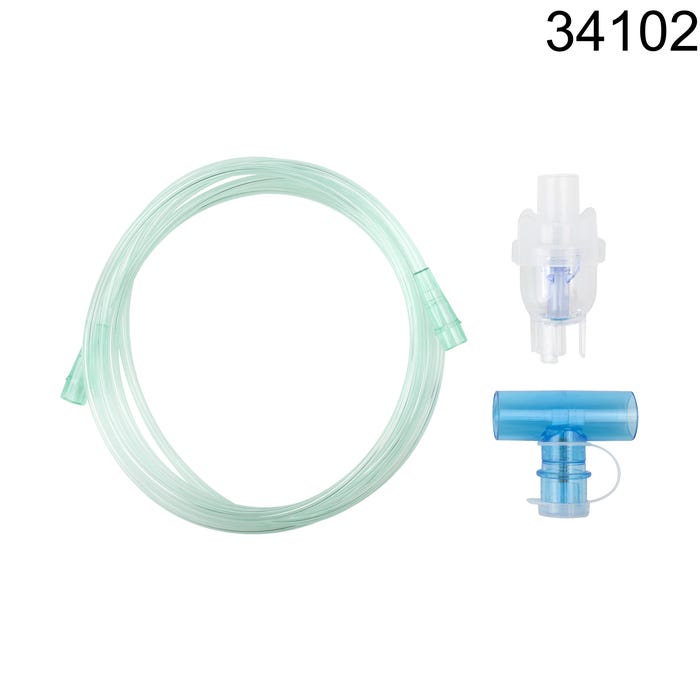 Dynarex Small Volume Nebulizer 6 Cc Cups with 7 tubing and spring loaded T [ 22mm OD * 22MM OD ]  Standard case of 50