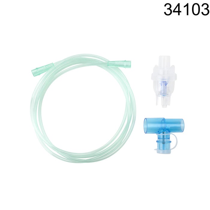 Dynarex Small Volume Nebulizer 6 Cc Cups with 7 tubing and spring loaded T [ 22mm ID * 22MM OD ] Standard case of 50