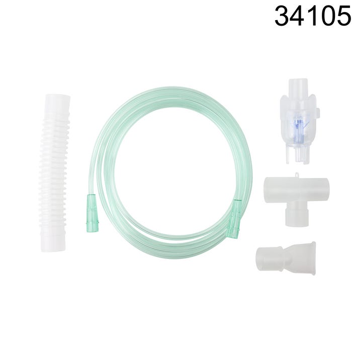 Dynarex Small Volume Nebulizer 6 Cc Cups with 7 tubing and T piece / mountpiece / 6 flex tube standard case of 50