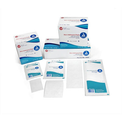 Dynarex Non-Adherent Pads - Sterile case of 12 per box Quantity  100