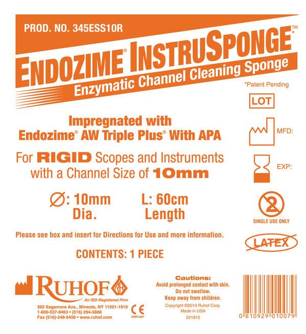 Endozime® InstruSponge™ For Rigid Instruments 10mmX60cm (24") (RIGID) - Individually Pkgd |  Case of 100