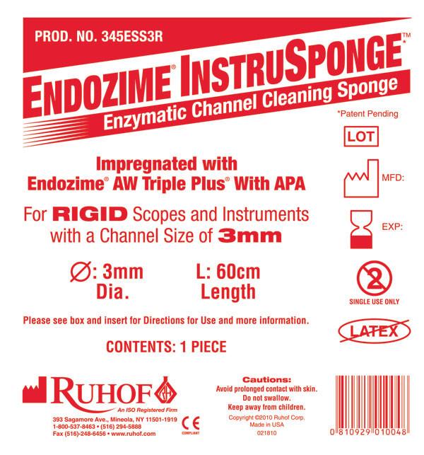 Endozime® InstruSponge™ For Rigid Instruments  3mmX60cm (24") - Individually Pkgd |  Case of 100