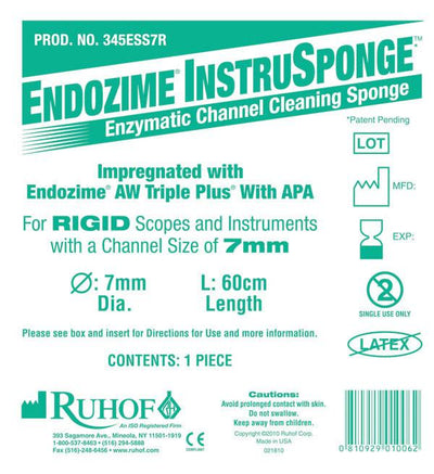 Endozime® InstruSponge™ For Rigid Instruments  7mmX60cm (24") - Individually Pkgd |  Case of 100