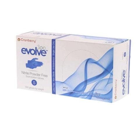 Pro2 Solutions, Inc Gloves Exam Evolve 300 Powder-Free Nitrile Latex-Free Small Royal Blue 300/Bx, 10 BX/CA - CR3306