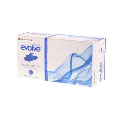 Pro2 Solutions, Inc Gloves Exam Evolve 300 Powder-Free Nitrile Latex-Free Large Royal Blue 300/Bx, 10 BX/CA - CR3308