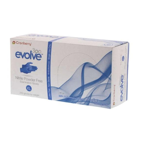 Pro2 Solutions, Inc Gloves Exam Evolve 300 Powder-Free Nitrile Latex-Free X-Large Royal Blue 250/Bx, 10 BX/CA - CR3309