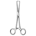Sklar Instruments Forcep Barrett 6-1/2" 1x1 Prong Straight Stainless Steel Each - 18-2257