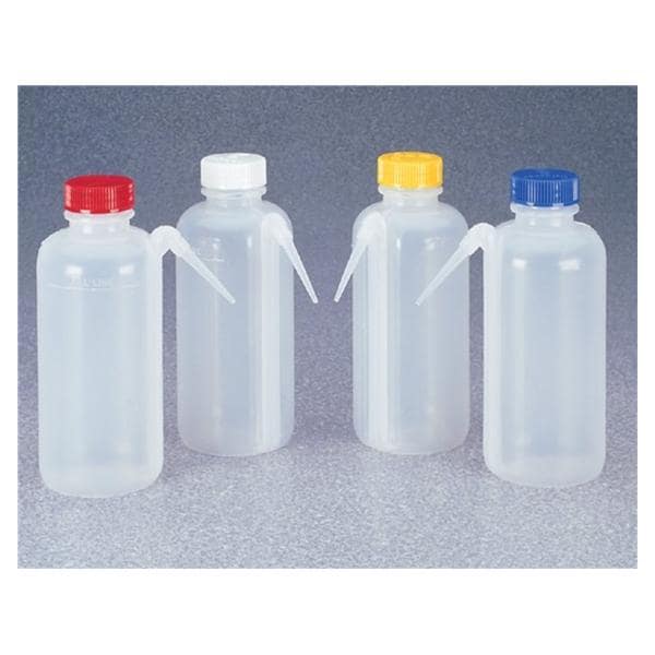Nalge Nalgene Wash Bottle LDPE Screw Cap Color Coded 16oz/500mL 4/Pk - Nunc International - 2423-0500