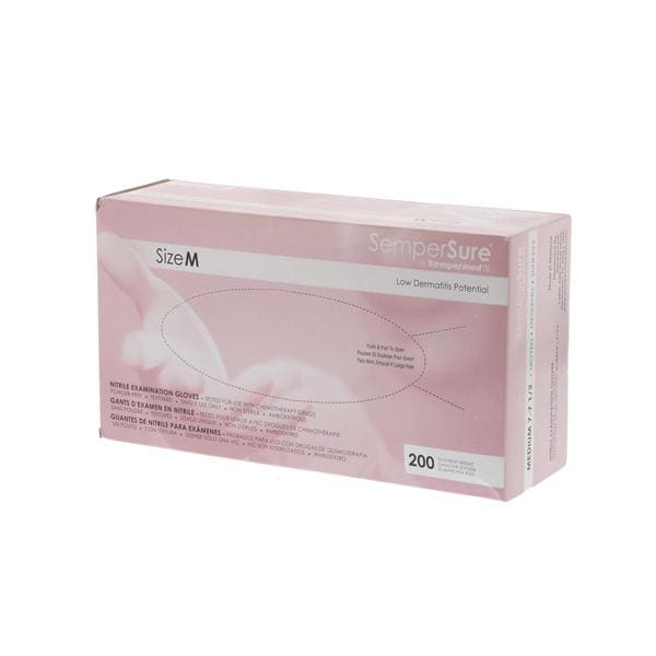 Sempermed USA, Inc Gloves Exam SemperSure Powder-Free Nitrile Latex-Free Medium Cobalt Blue 200/Bx, 10 BX/CA - SUNF203