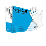 Sempermed USA, Inc Gloves Exam Sempermed Powder-Free Vinyl Latex-Free 9 in Small Clear 100/Bx, 10 BX/CA - EVNP102