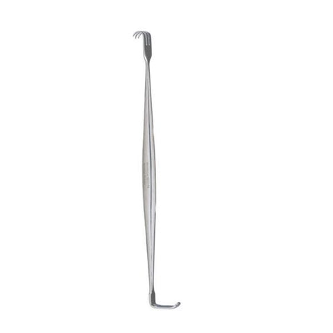 Miltex Retractor Senn Vantage 6-3/8" Curved Sharp 3 Prong Double Ended SS Each - Integra Miltex - V911-74