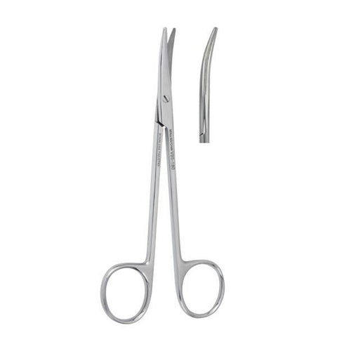 Miltex Scissors Metzenbaum Vantage 7" Blunt Smooth Curved Stainless Steel Each - Integra Miltex - V95-182