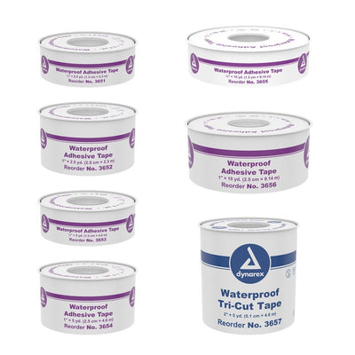 Dynarex Waterproof Adhesive Tape (Plastic Spool) case of 144