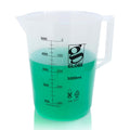 Globe Scientific 5000mL Beaker with Handle, Diamond Essentials, Low Form, Printed Graduations, PP