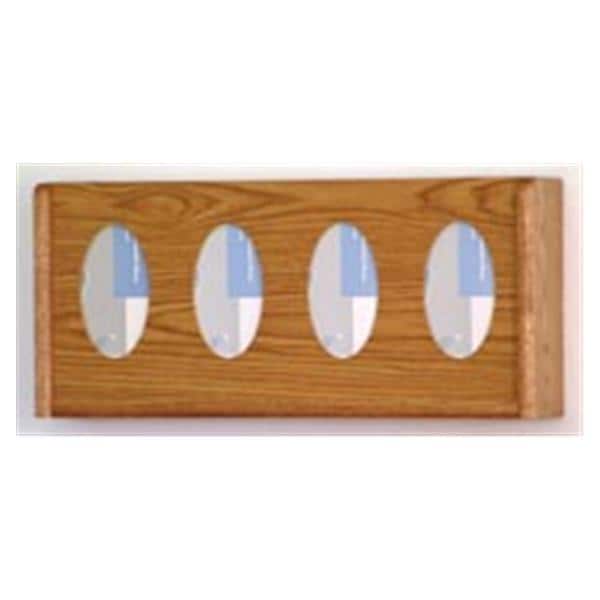 Wooden Mallet Glove Wall Rack 3-Pocket Wood Oval Medium Oak Each - GBW11-3MO