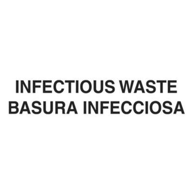 Rubbermaid Label Informational Infectious Waste Bilingual Each - FGCL4