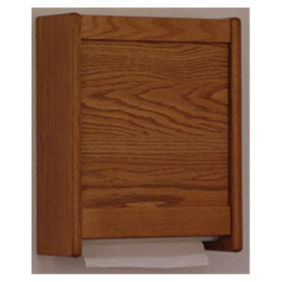 Wooden Mallet Towel Dispenser C-Fold / Multifold Medium Oak With Wtrprf Plstc Btm Pnl Each - WCT1MO