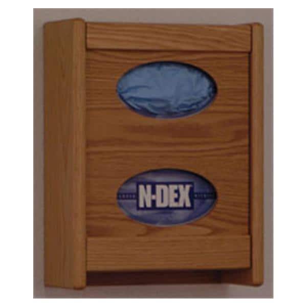 Wooden Mallet Glove Wall Rack 2-Pocket Wood Oval Light Oak Each - WCG2LO