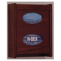 Wooden Mallet Glove Wall Rack 2-Pocket Wood Oval Dark Red Mahogany Each - WCG2MH