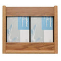 Wooden Mallet Glove Wall Rack 2-Pocket Wood Rectangle Light Oak Each - GBS11-2LO