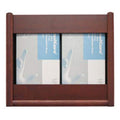 Wooden Mallet Glove Wall Rack 2-Pocket Wood Rectangle Dark Red Mahogany Each - GBS11-2MH