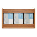 Wooden Mallet Glove Wall Rack 3-Pocket Wood Rectangle Medium Oak Each - GBS11-3MO