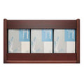 Wooden Mallet Glove Wall Rack 3-Pocket Wood Rectangle Dark Red Mahogany Each - GBS11-3MH