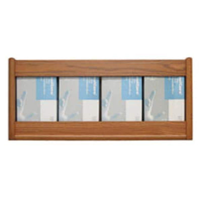 Wooden Mallet Glove Wall Rack 4-Pocket Wood Rectangle Medium Oak Each - GBS11-4MO