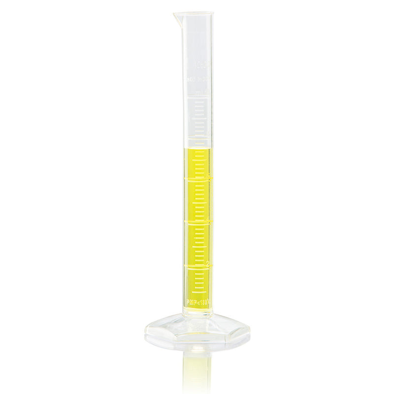 Globe Scientific 10mL Cylinder, Measuring, Diamond Essentials, Class B, PMP, Molded Graduations, tall form