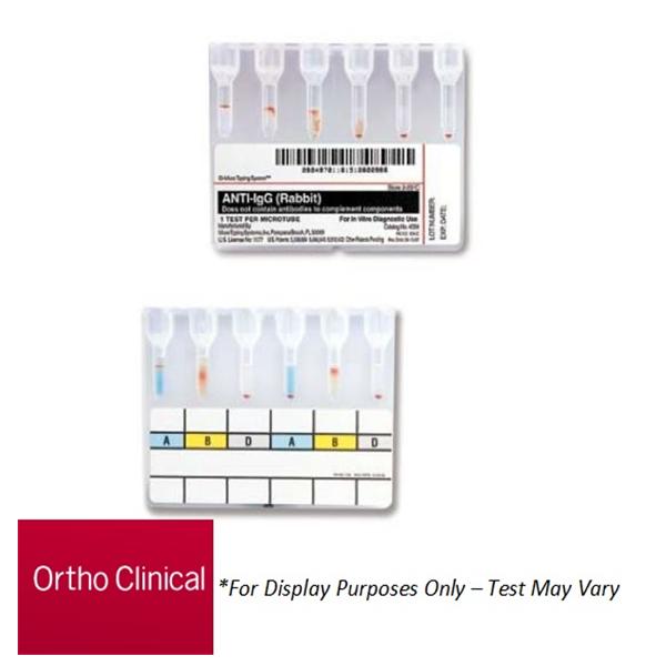 Ortho Clinical Diagnostics MTS A/B/D Monoclonal Grouping Reagent Card 100 Cards 100/Bx - MTS081115
