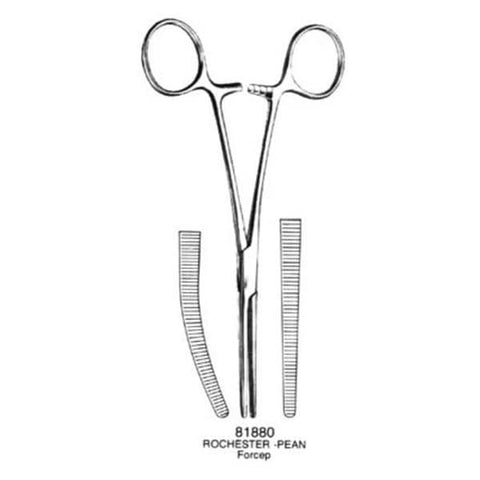 Medco Instruments Inc Forcep Hemostatic Rochester-Pean 8" Straight Stainless Steel Each - 81920