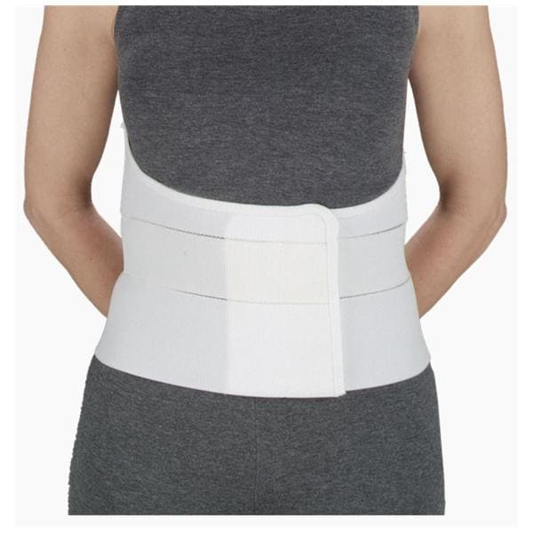 Deroyal Industries Inc Belt Premium Rib Elastic Men Three Panel White Size 8" Universal Each - 13760300