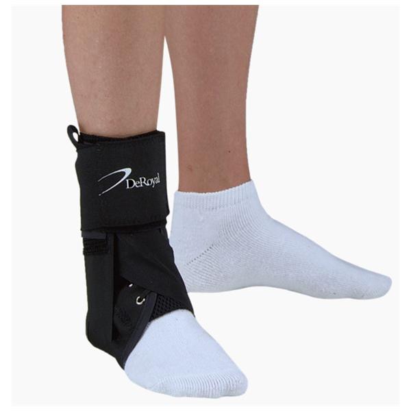 Deroyal Industries Inc Brace Sports 2 Ankle Nylon Black Size Small 11-12" Universal Each - 15600005
