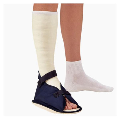 Deroyal Industries Inc Shoe Cast Canvas Navy Rubber Sole/Rocker Bottom 8.5x4.5" Size Small Each - 2035-02