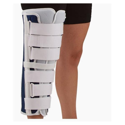 Deroyal Industries Inc Immobilizer Deluxe Adult Knee Canvas White/Blue Universal Each - 1190917