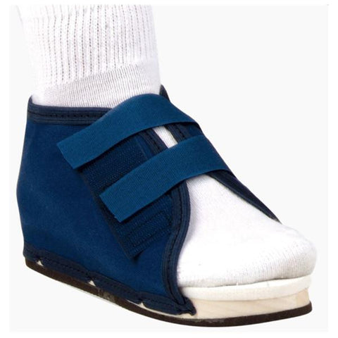 Deroyal Industries Inc Shoe Post-Op Canvas Navy Wood Sole/Rubber Bottom Women 6.5-8 Size Medium Each - 2021-12