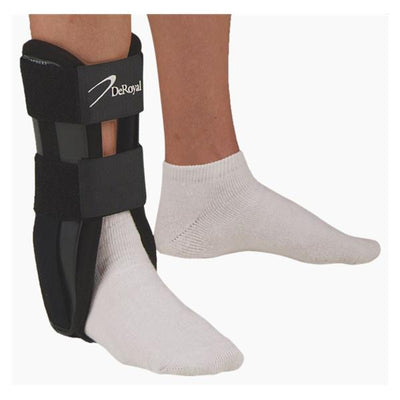 Deroyal Industries Inc Stirrup Brace Confor Flex-N-Fit Standard Ank Polyurethane Black 10" Universal Each - AB2340-00