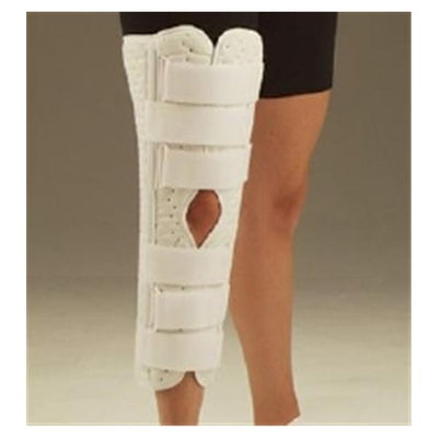 Deroyal Industries Inc Immobilizer Sized Superlite Knee Canvas White Size Large Each - 7008-03