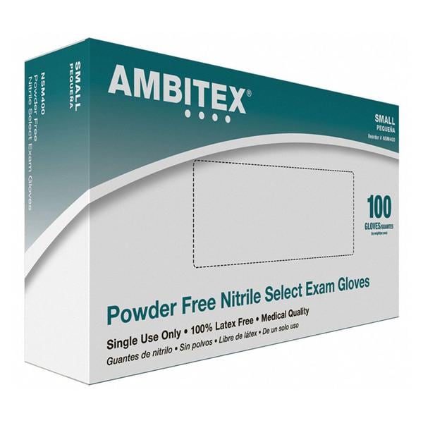 Tradex International, Inc Gloves Exam Ambitex Select Powder-Free Nitrile Latex-Free Sm Royal Blue 100/Bx, 10 BX/CA - NSM400