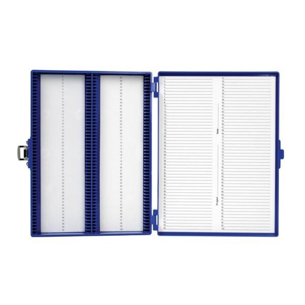Fisher Scientific Co. Fisherbrand Premium Microscope Slide Box Blue 100 Count Each - 34481