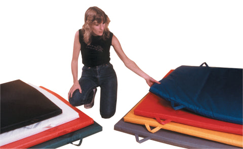 CanDo Mat with Handle - Non Folding - 2" PU Foam with Cover - 6' x 8' - Specify Color