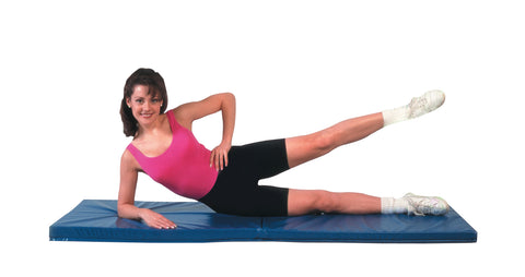 CanDo Exercise Mat - Center Fold - 1" PU Foam with Cover - 2' x 5' - Specify Color