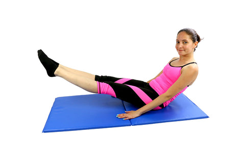 CanDo Exercise Mat - Center Fold - 1" PU Foam with Cover - 2' x 4' - Specify Color - FE-38-0500