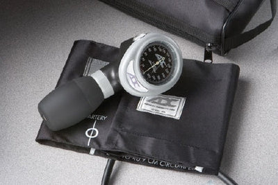 ADC American Diagnostic Corp Diagnostix 703 Series Aneroid Sphygmomanometer Palm Style Hand Held 1-Tube Adult Size Thigh