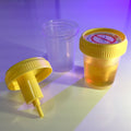Globe Scientific Urine Collection Cup with Integrated Transfer Device, 2oz (60mL), STERILE, Individually Wrapped - GS-3852