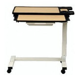 NK Medical Products Table Overbed Automatic Walnut 15x30" 1/EA - 121A