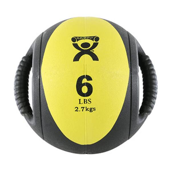 Fabrication Enterprises Ball Medicine CanDo 9" Yellow 6lb With Dual Handle Each - 29495