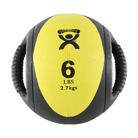 Fabrication Enterprises Ball Medicine CanDo 9" Yellow 6lb With Dual Handle Each - 29495