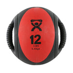 Fabrication Enterprises Ball Medicine CanDo 9" Red 12lb With Dual Handle Each - 29860