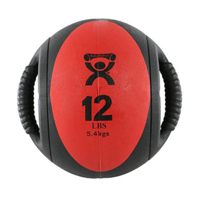 Fabrication Enterprises Ball Medicine CanDo 9" Red 12lb With Dual Handle Each - 29860
